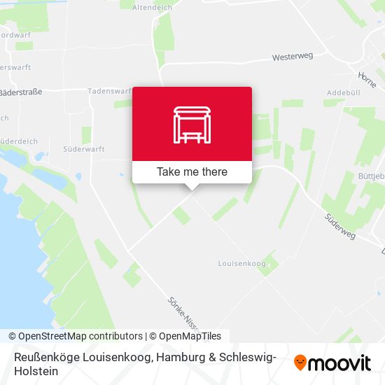 Reußenköge Louisenkoog map