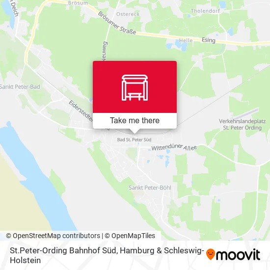 Карта St.Peter-Ording Bahnhof Süd