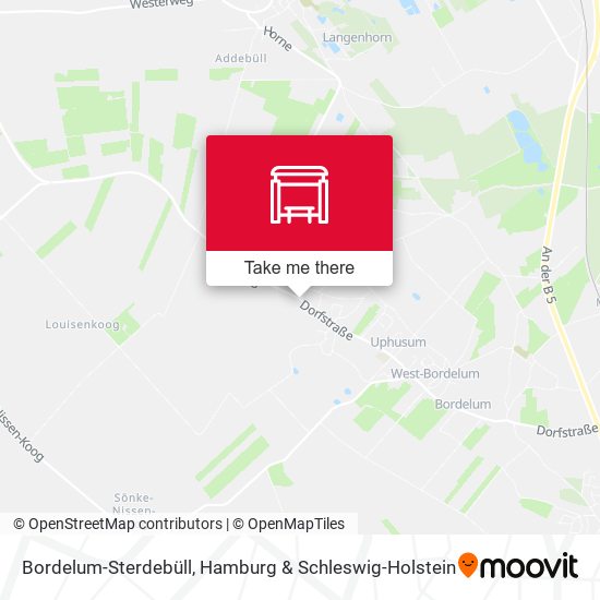 Bordelum-Sterdebüll map
