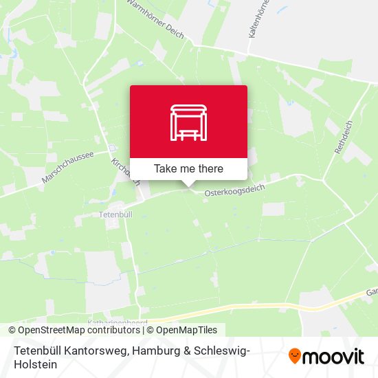 Tetenbüll Kantorsweg map