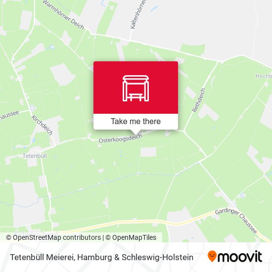 Tetenbüll Meierei map