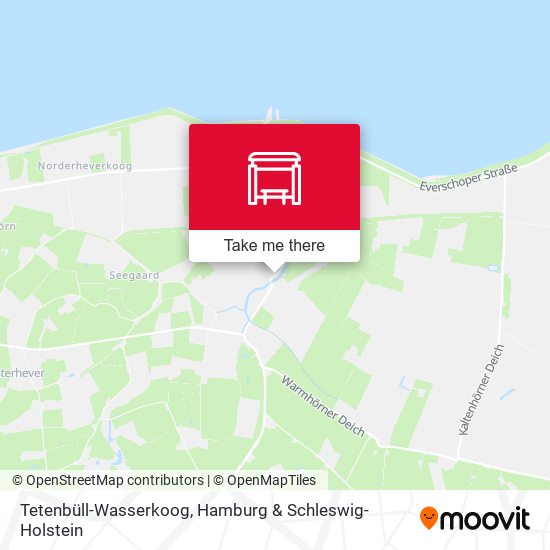 Tetenbüll-Wasserkoog map