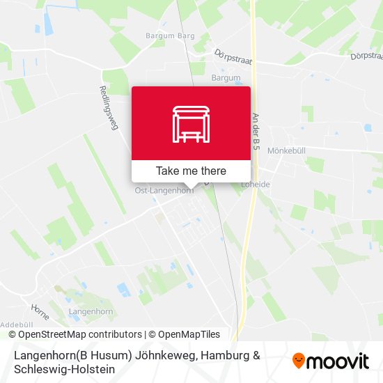 Langenhorn(B Husum) Jöhnkeweg map