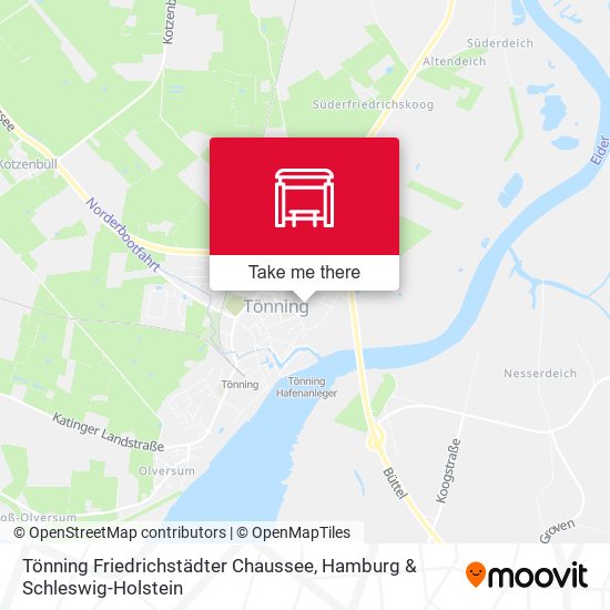 Tönning Friedrichstädter Chaussee map