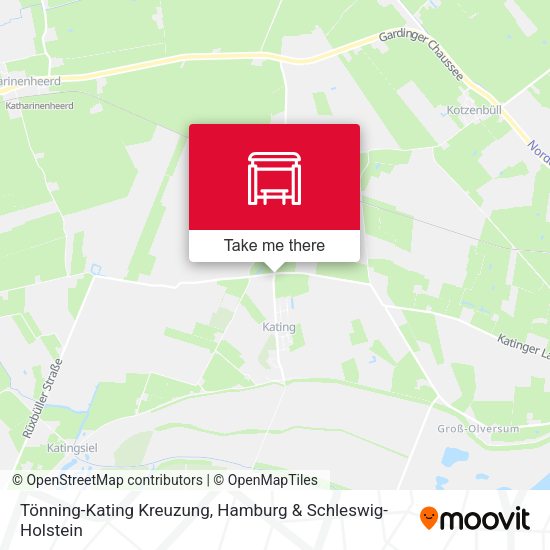 Tönning-Kating Kreuzung map