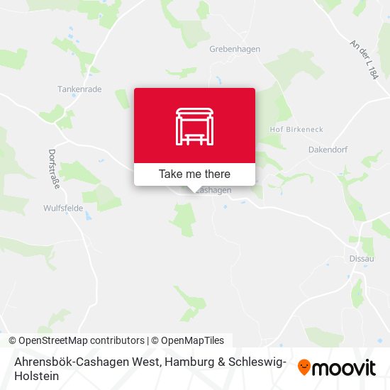Ahrensbök-Cashagen West map