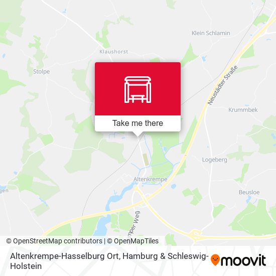 Altenkrempe-Hasselburg Ort map