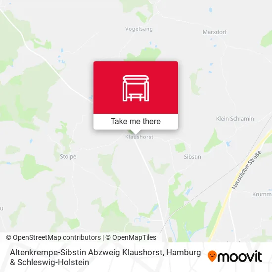 Карта Altenkrempe-Sibstin Abzweig Klaushorst