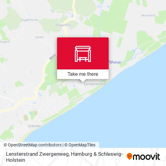 Lensterstrand Zwergenweg map