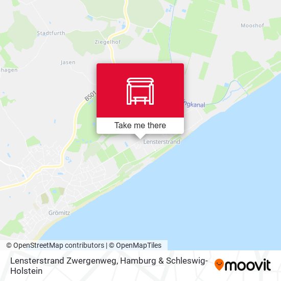 Lensterstrand Zwergenweg map