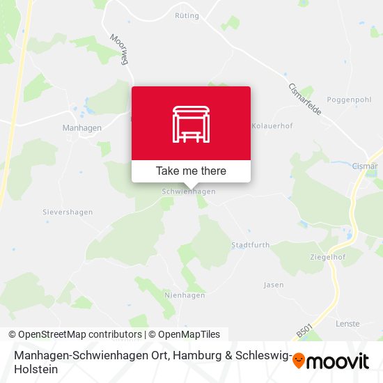 Manhagen-Schwienhagen Ort map