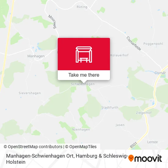 Карта Manhagen-Schwienhagen Ort