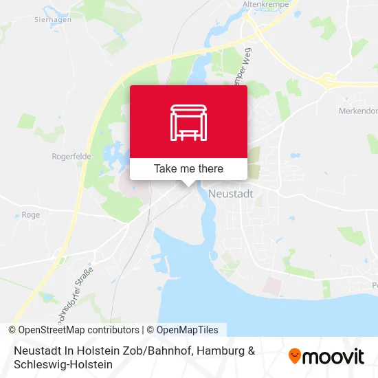 Карта Neustadt In Holstein Zob / Bahnhof