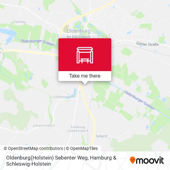 Oldenburg(Holstein) Sebenter Weg map