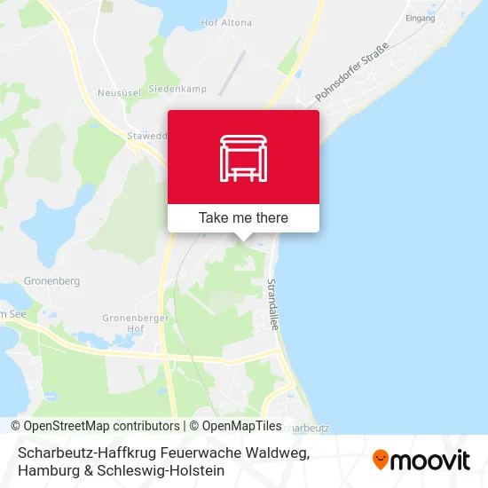 Карта Scharbeutz-Haffkrug Feuerwache Waldweg