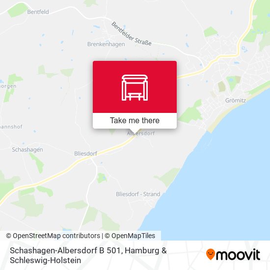 Schashagen-Albersdorf B 501 map