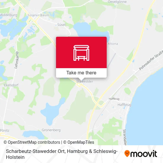 Карта Scharbeutz-Stawedder Ort