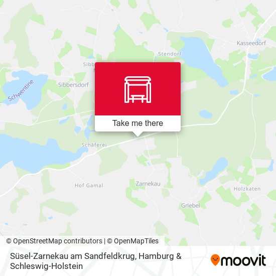 Süsel-Zarnekau am Sandfeldkrug map