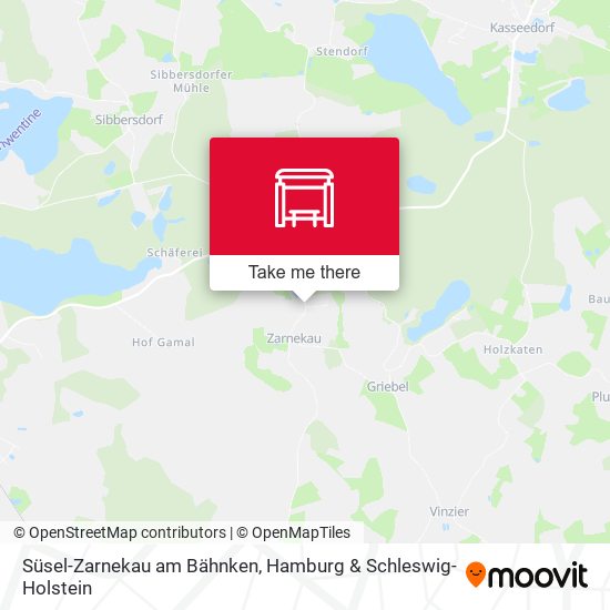 Süsel-Zarnekau am Bähnken map