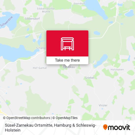 Süsel-Zarnekau Ortsmitte map