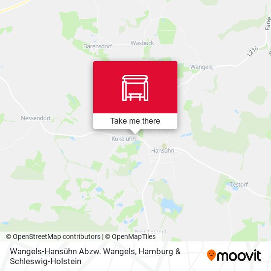 Wangels-Hansühn Abzw. Wangels map