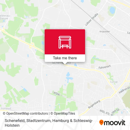 Карта Schenefeld, Stadtzentrum