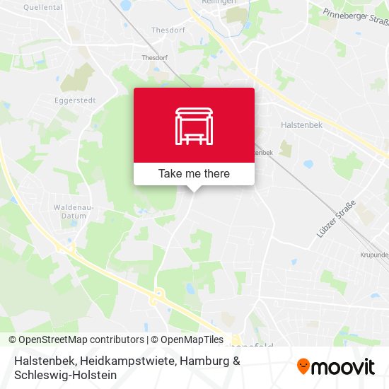 Halstenbek, Heidkampstwiete map