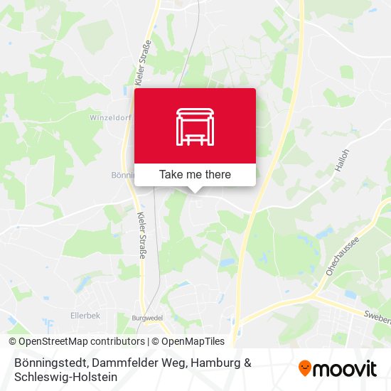 Bönningstedt, Dammfelder Weg map