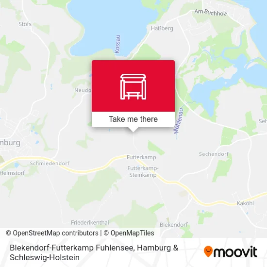 Карта Blekendorf-Futterkamp Fuhlensee