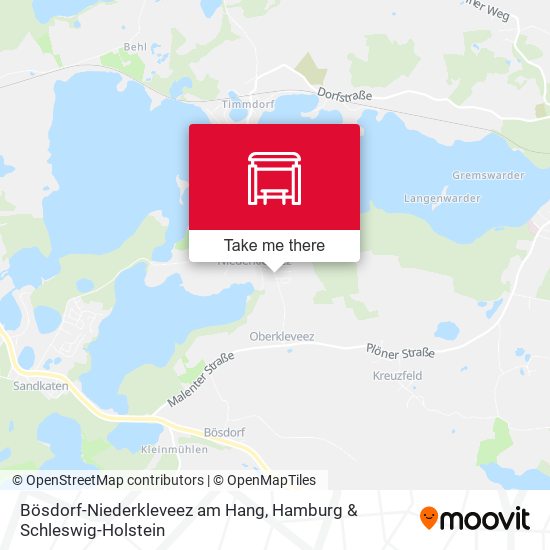 Bösdorf-Niederkleveez am Hang map