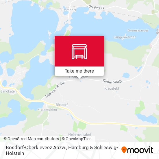 Bösdorf-Oberkleveez Abzw. map