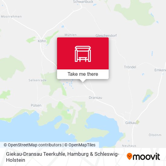 Giekau-Dransau Teerkuhle map