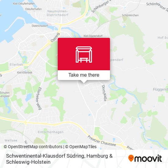 Schwentinental-Klausdorf Südring map