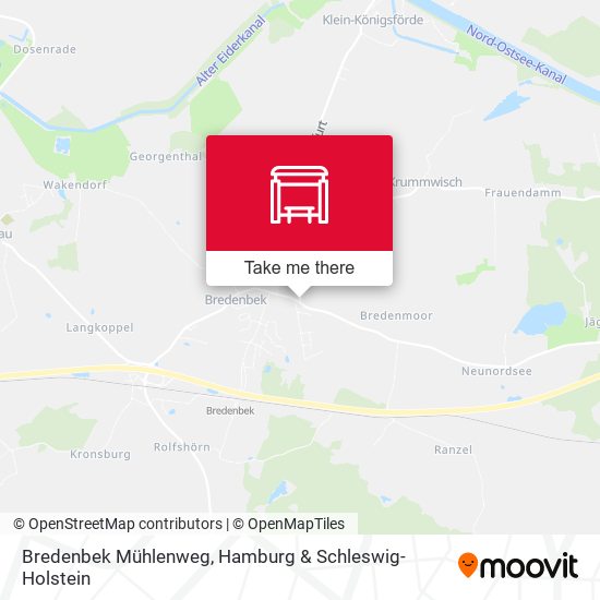 Bredenbek Mühlenweg map