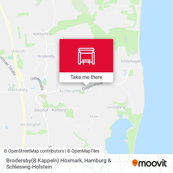 Brodersby(B Kappeln) Höxmark map