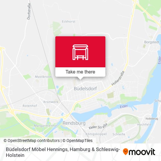 Büdelsdorf Möbel Hennings map