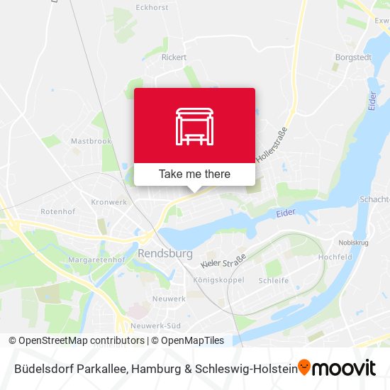 Büdelsdorf Parkallee map
