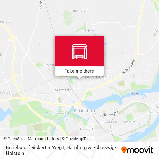 Büdelsdorf Rickerter Weg I map