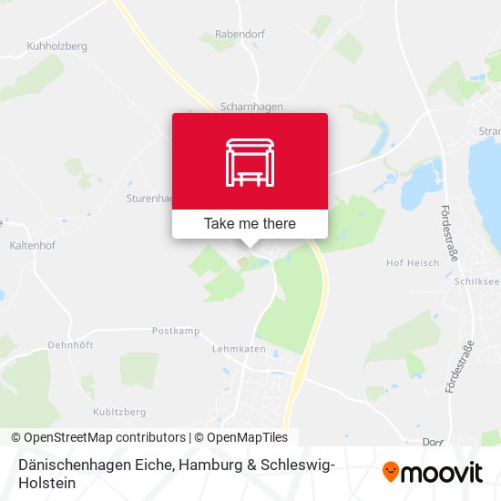 Dänischenhagen Eiche map