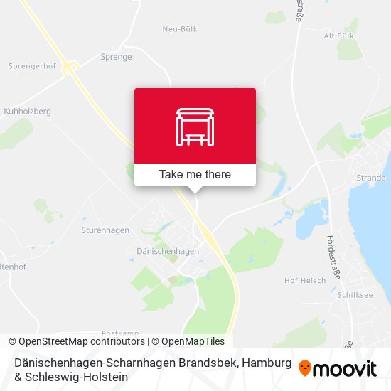 Dänischenhagen-Scharnhagen Brandsbek map
