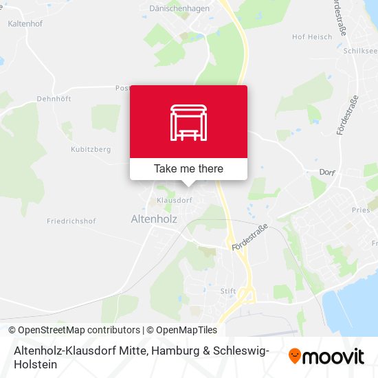 Altenholz-Klausdorf Mitte map