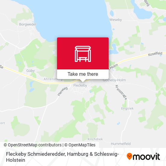 Fleckeby Schmiederedder map