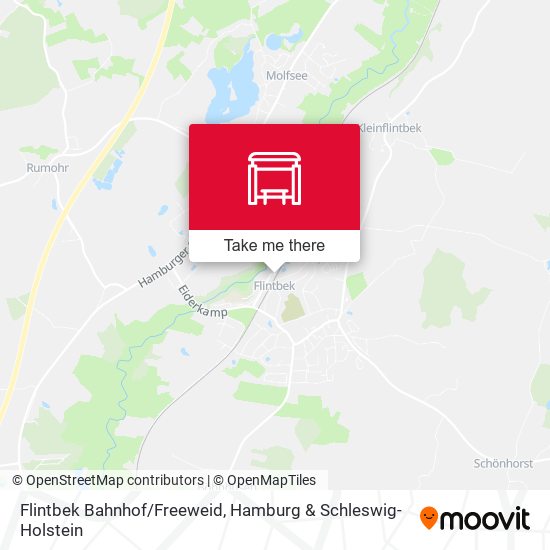 Flintbek Bahnhof/Freeweid map