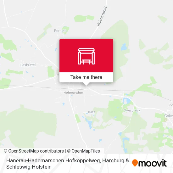 Карта Hanerau-Hademarschen Hofkoppelweg