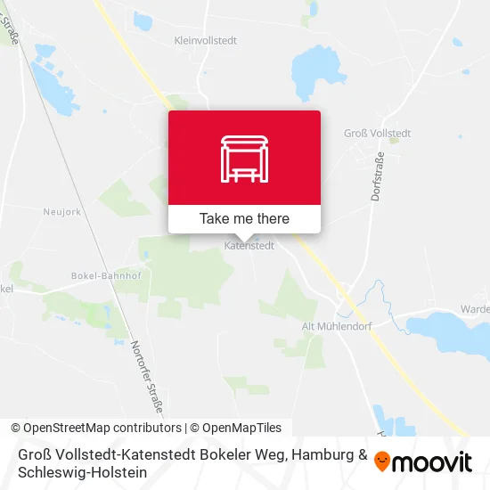 Карта Groß Vollstedt-Katenstedt Bokeler Weg
