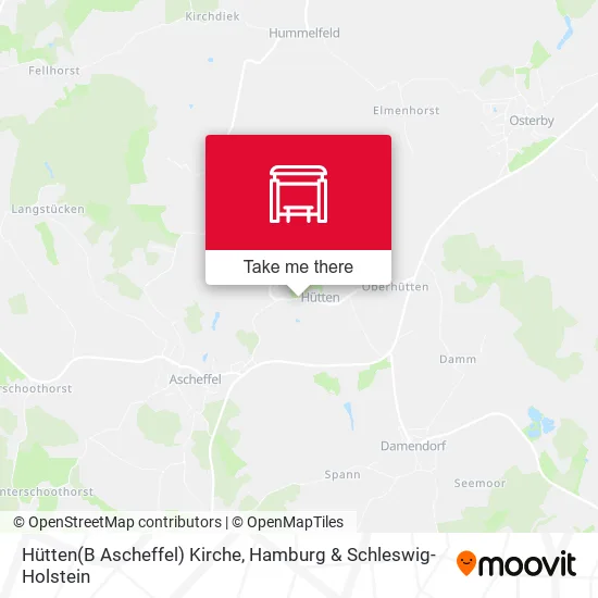 Карта Hütten(B Ascheffel) Kirche