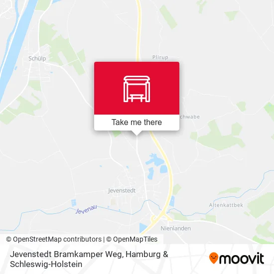Карта Jevenstedt Bramkamper Weg