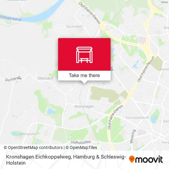 Карта Kronshagen Eichkoppelweg