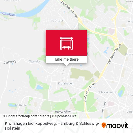 Kronshagen Eichkoppelweg map