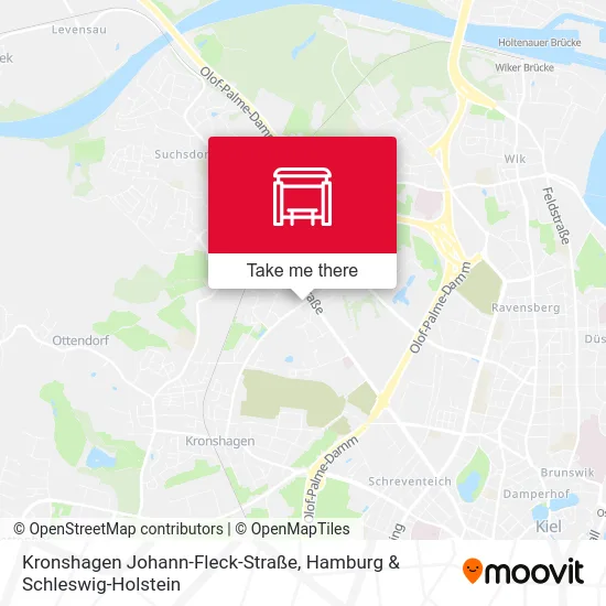 Карта Kronshagen Johann-Fleck-Straße